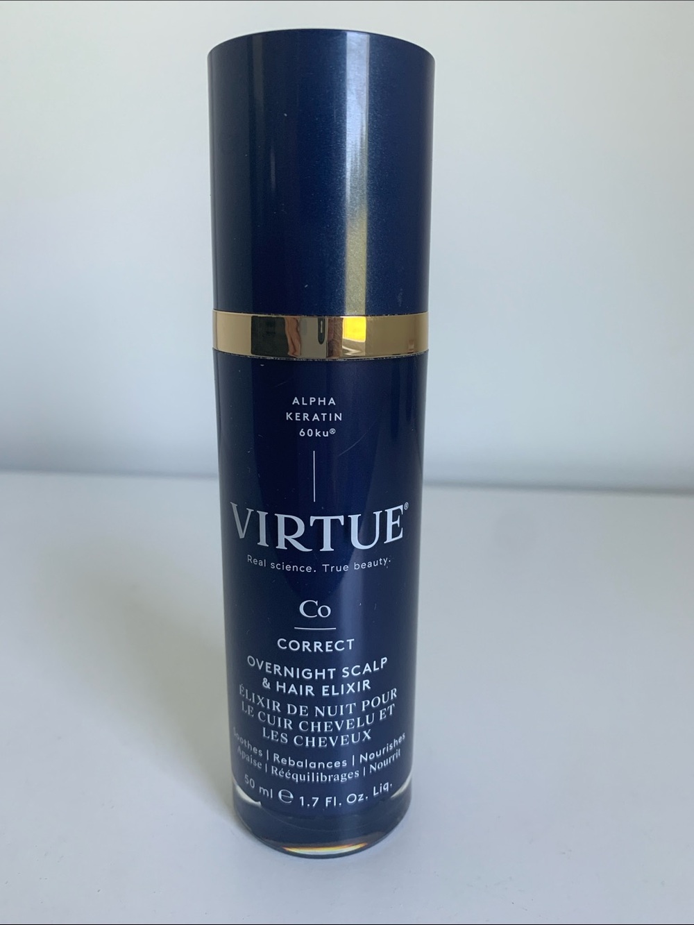 VIRTUE Correct Overnight Scalp and Hair Elixir ~ 50mL / 1.7 Fl Oz